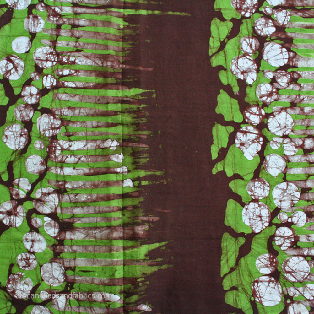 African-Batik-Fabric-Abstract-Lime-Green