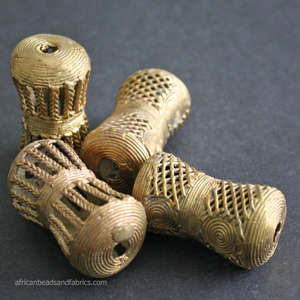 African-Brass-Beads-Djembe-Drum-Extra-Large