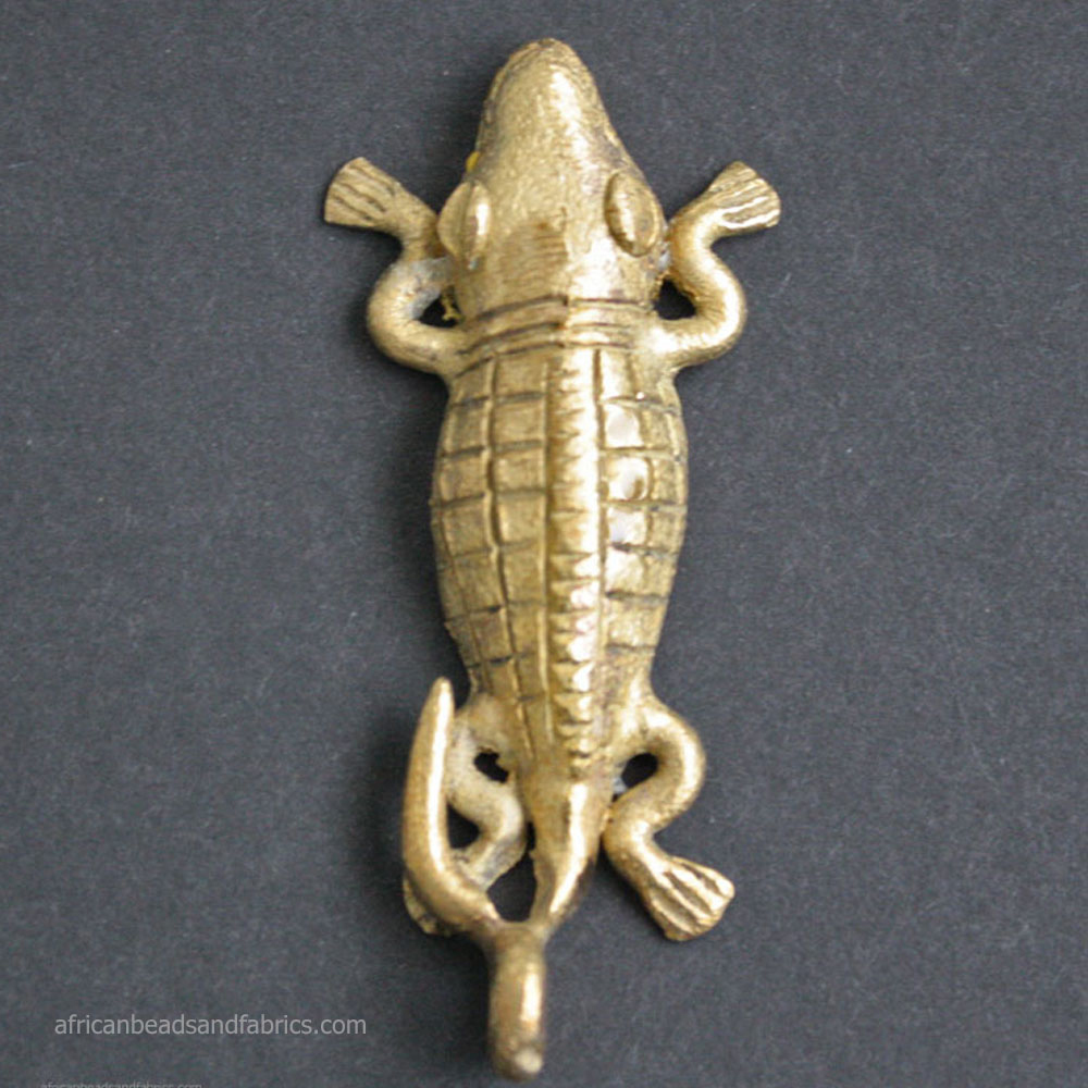African-Crocodile-Alligator-Brass-Pendant