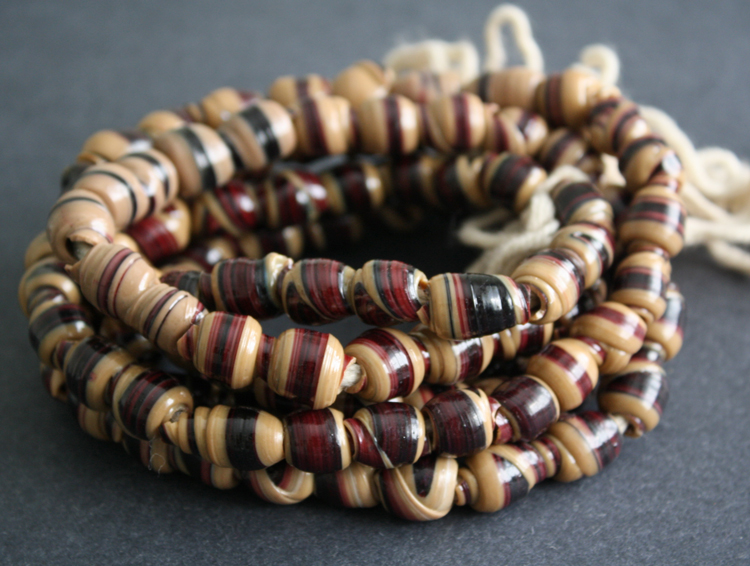 African-beads-Recycled-Plastic-Brown-Red-Grape-Full-length