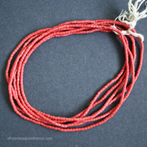 African seed beads Ghana Krobo Recycled Glass 3mm Red African seed beads Ghana Krobo Recycled Glass 3mm Red