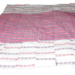 Kente-Cloth-Ghana-Handwoven-Fabric-Pink-Purple-White-full-view