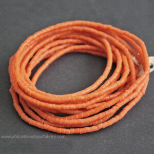 Orange-African-Waist-Beads-Seed-Beads-Ghana-Krobo-Recycled-Glass- Orange-African-Waist-Beads-Seed-Beads-Ghana-Krobo-Recycled-Glass-