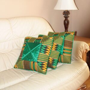 WK130-BWG, Authentic Handwoven Ashanti Kente Cloth from Ghana