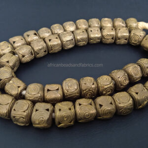 African-Brass-Beads-Cuboids-spiral-pattern10-11mm African-Brass-Beads-Cuboids-spiral-pattern10-11mm
