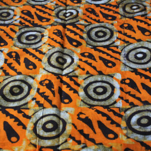 African-Fabric-Batik-Cotton-Orange-2–Cream-Black-full-length