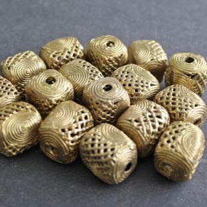 African-brass-Beads-Ghana-Ashanti-Lost-Wax-Cuboid-20mm-watermarked