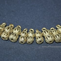 2-Tier African Brass Pendant, Handmade