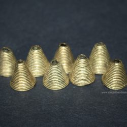 Raw Brass Cone Beads Handmade African Ghana Craft