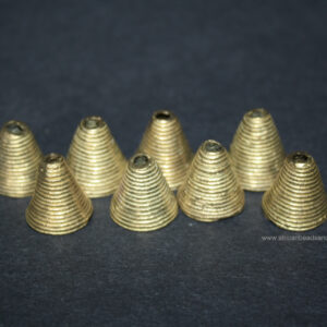 African-brass-cone-beads-stripey-design-watermarked