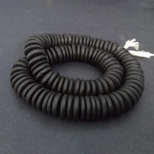 Black-African-Disc-Beads-Ghana-Krobo-Recycled-Glass-17–to-19mm Black-African-Disc-Beads-Ghana-Krobo-Recycled-Glass-17–to-19mm