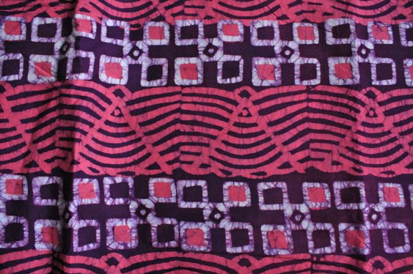 African-Batik-Fabric-Ghana-Cotton-Print-Abstract-Pink-Purple