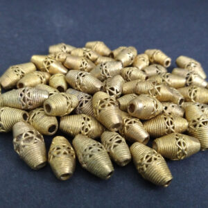 African-Beads-Ghana-Brass-Ethnic-Lost-Wax-Craft-bicone-mesh-20mm