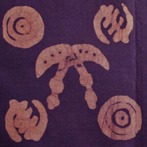 African-Fabric-Ghana-Batik-Ethnic-Cotton-Print-Purple-Adinkra-3-symbols
