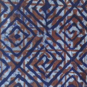 African-Batik-Fabric-brown-blue-white