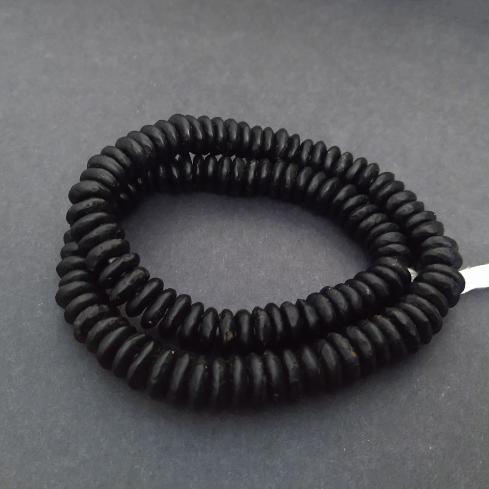Black-African-Disc-Beads-Ghana-Krobo-Recycled-Glass-10-to-12-mm-2