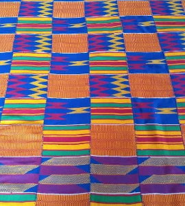 Blue Kente full length