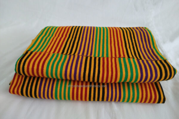Kente-Cloth-Woven-Cotton-Multicoloured-Stripes-2