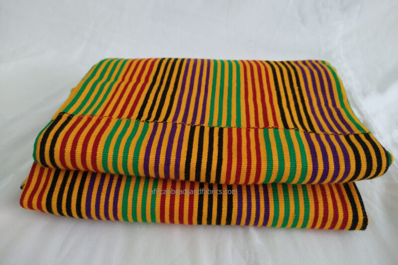 Kente-Cloth-Woven-Cotton-Multicoloured-Stripes-2 Kente-Cloth-Woven-Cotton-Multicoloured-Stripes-2