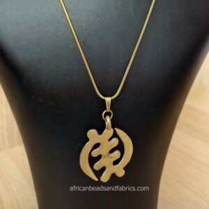 African-Jewellery-Adinkra-Gye-Nyame-Pendant-on-Vintage-Snake-chain-2