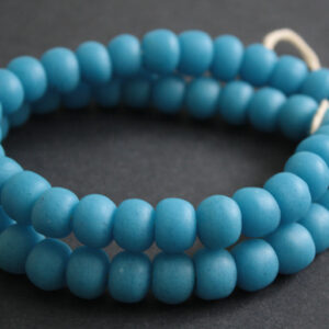 Blue-African-Beads-Ghana-Krobo-Recycled-Glass-Beads-Opaque-12—13-mm