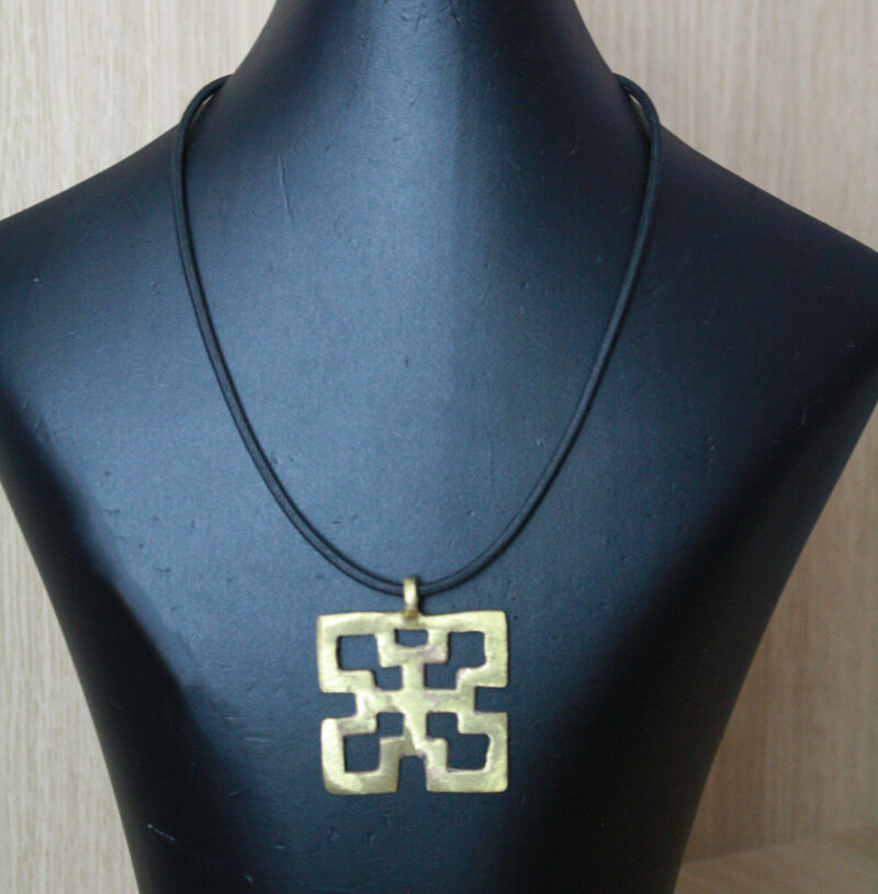 African–adinkra-pendant-necklace-nsaa-on-leather African–adinkra-pendant-necklace-nsaa-on-leather