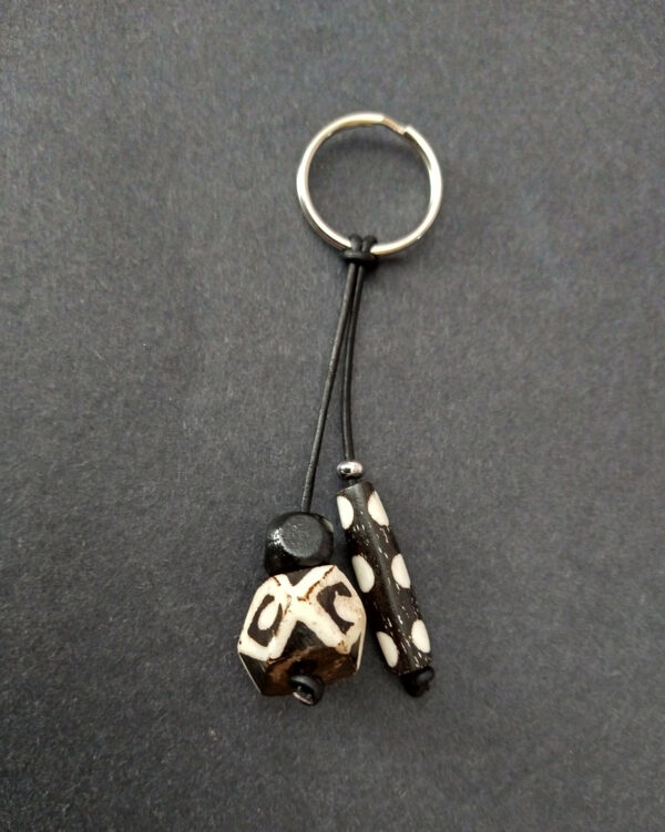 Bag-Charm-African-Bone-beads-4-inches