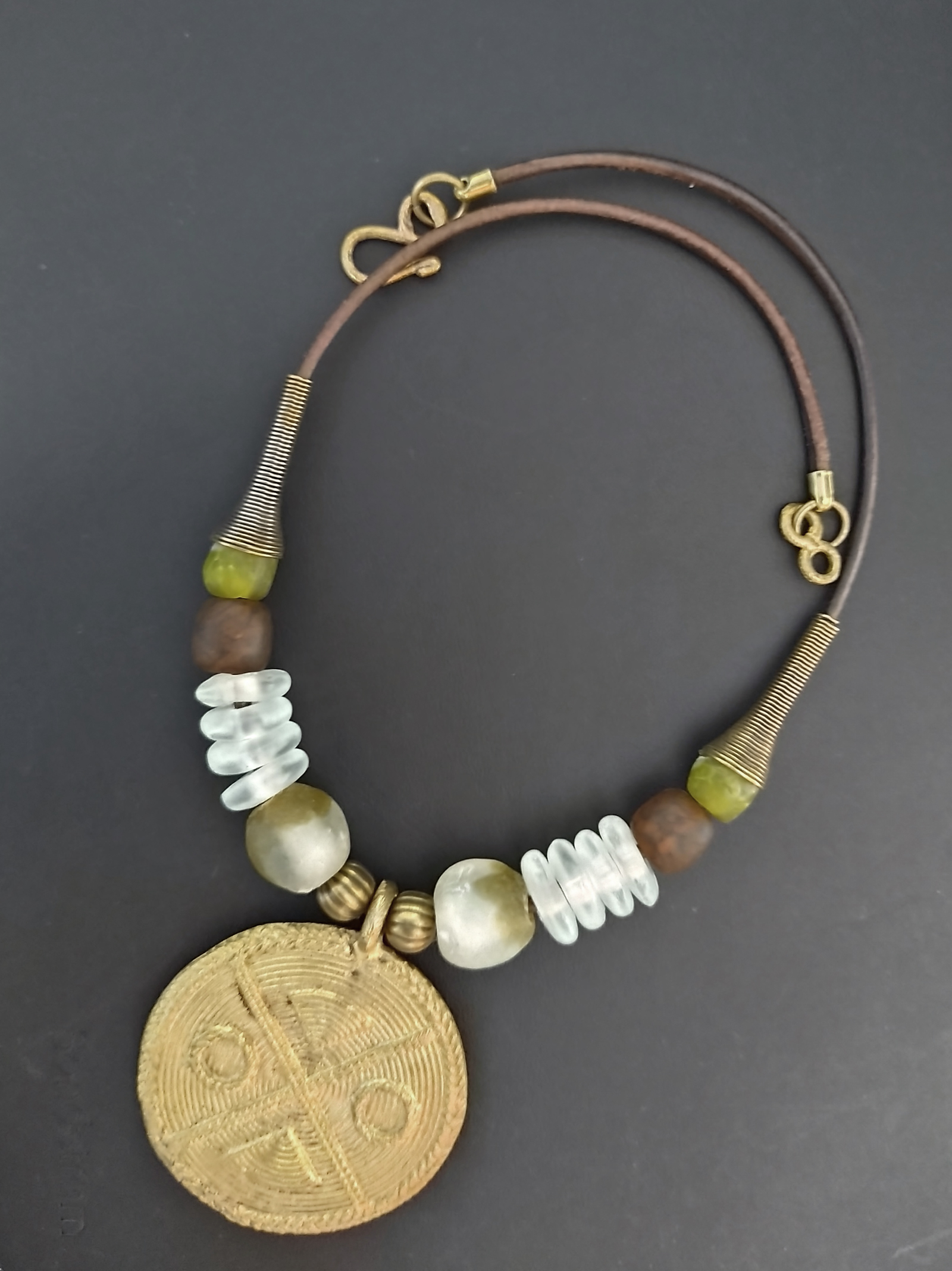 Leather african deals necklace