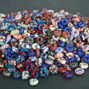 African-Beads-Chunky-Refashioned-Glass-Disc-Spacers-13-15mm-Mixed-Lot-2021