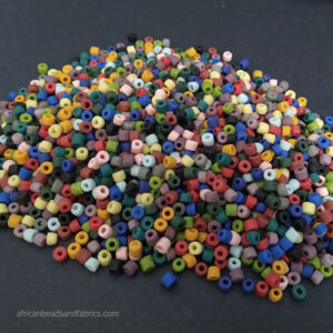 African Beads Small tube spacer beads mixed lot 2
