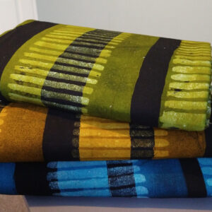 Adinkra–Fabric-Ghana-Cotton-Cloth-Abstract-Gold-Blue-Green