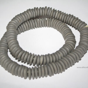 African-Beads-Ghana-Krobo-Ethnic-Recycled-Glass-Doughnut-Discs-14mm-taupe-grey.watermarked