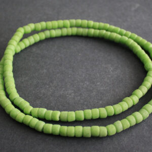 African-Beads-Ghana-Krobo-Recycled-Glass-4-to-5-mm-lime-green