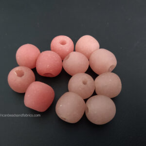 Large-African-Beads-Ghana-Krobo-Recycled-Glass–Pink-14-to-15mm