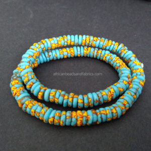 Afican-Disc-Beads-Ghana-Refashioned-Glass-Discs-10-to-11mm-turquoise-lemon Afican-Disc-Beads-Ghana-Refashioned-Glass-Discs-10-to-11mm-turquoise-lemon