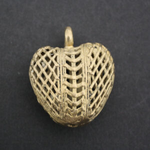 African-Brass-Pendant-Hollow-Heart-Pod-mesh