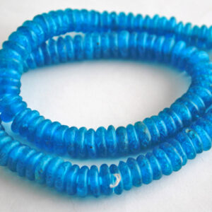 African-disc-beads-Ghana-Krobo-Recycled-Glass-speckled-Cyan