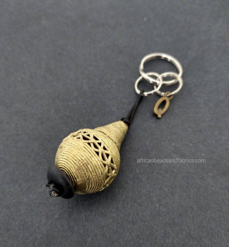Brass-Key-Charmw-with-Personalised-Intial-mid-mesh-cone-bead-2 Brass-Key-Charmw-with-Personalised-Intial-mid-mesh-cone-bead-2