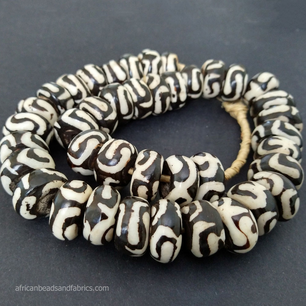 Large-African-Bone-Beads-Swirly-Cream-Black