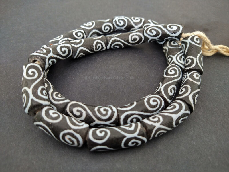 African-beads-Ghana-Krobo-tubes-25mm-Swirls African-beads-Ghana-Krobo-tubes-25mm-Swirls
