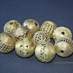 Large African Brass Beads Handmade 25 to 27mm Round