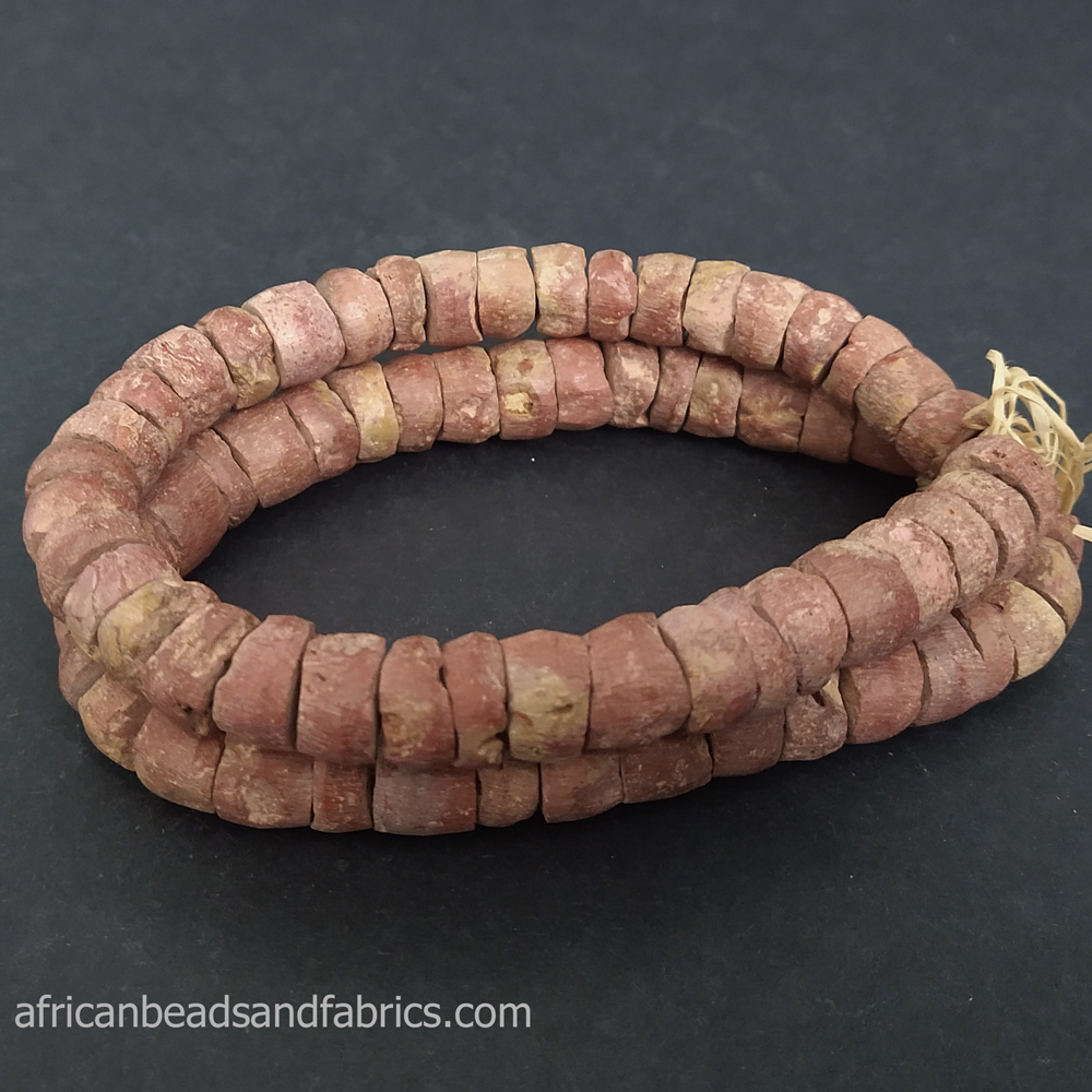 Afrcan-Bauxite-Beads-Chunky-Handmade-Ghana-full-strand–red