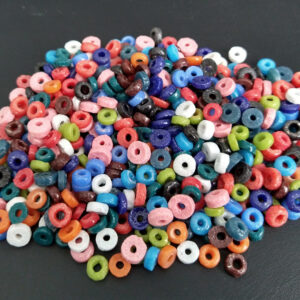 African-Beads-Ghana-Krobo-Recyled-Glass-Discs-6-to-8mm-mixed-lot