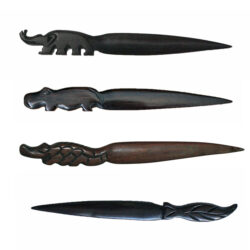 Ebony Letter Opener In Solid Wood, Handmade