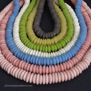 African-Beads-Ghana-Krobo-Ethnic-Recycled-Glass-Doughnut-Discs-10-to-11mm.-2 African-Beads-Ghana-Krobo-Ethnic-Recycled-Glass-Doughnut-Discs-10-to-11mm.-2