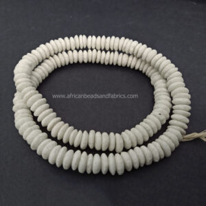 African-Beads-Ghana-Krobo-Ethnic-Recycled-Glass-Doughnut-Discs-10–to11mm-off-white African-Beads-Ghana-Krobo-Ethnic-Recycled-Glass-Doughnut-Discs-10–to11mm-off-white