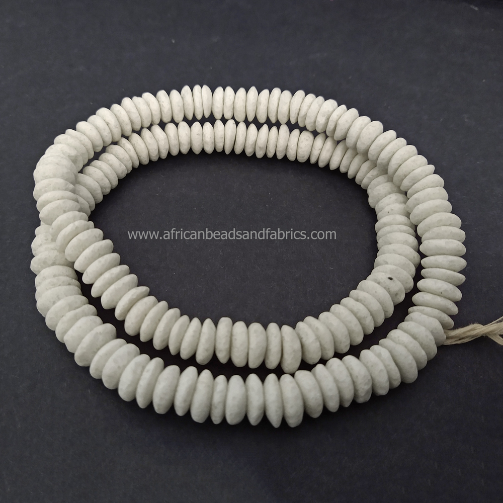 African-Beads-Ghana-Krobo-Ethnic-Recycled-Glass-Doughnut-Discs-10–to11mm-off-white