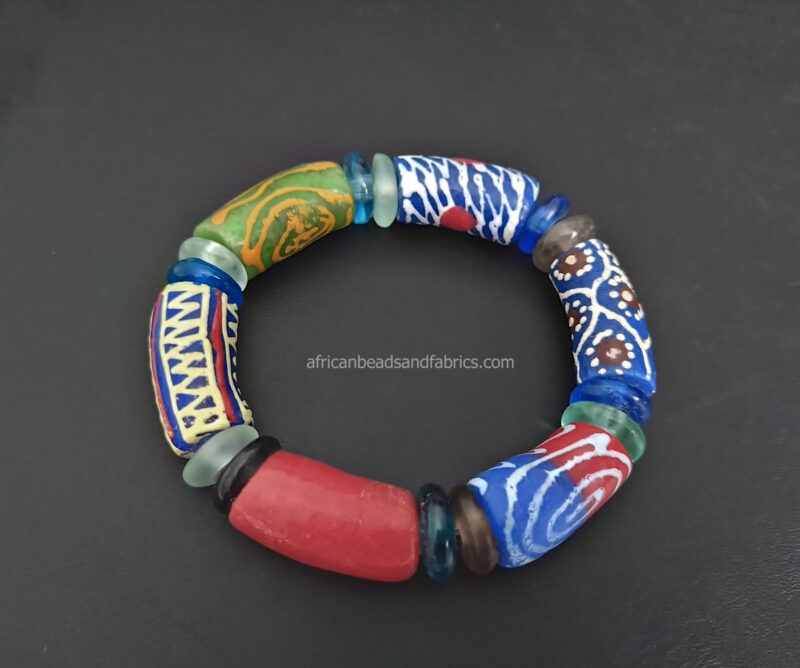 African-bracelet-stretchy-krobo-Ghana-Recycled-Glass-chunky-7-inches African-bracelet-stretchy-krobo-Ghana-Recycled-Glass-chunky-7-inches