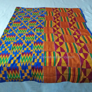 Kente-Fabric-Ghana-Handwoven-Cotton-Cloth-Fathia-design-Blue-3