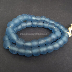 African-Beads-Ghana-Krobo-Recycled-Glass-Pale-Blue-14-to-15mm African-Beads-Ghana-Krobo-Recycled-Glass-Pale-Blue-14-to-15mm